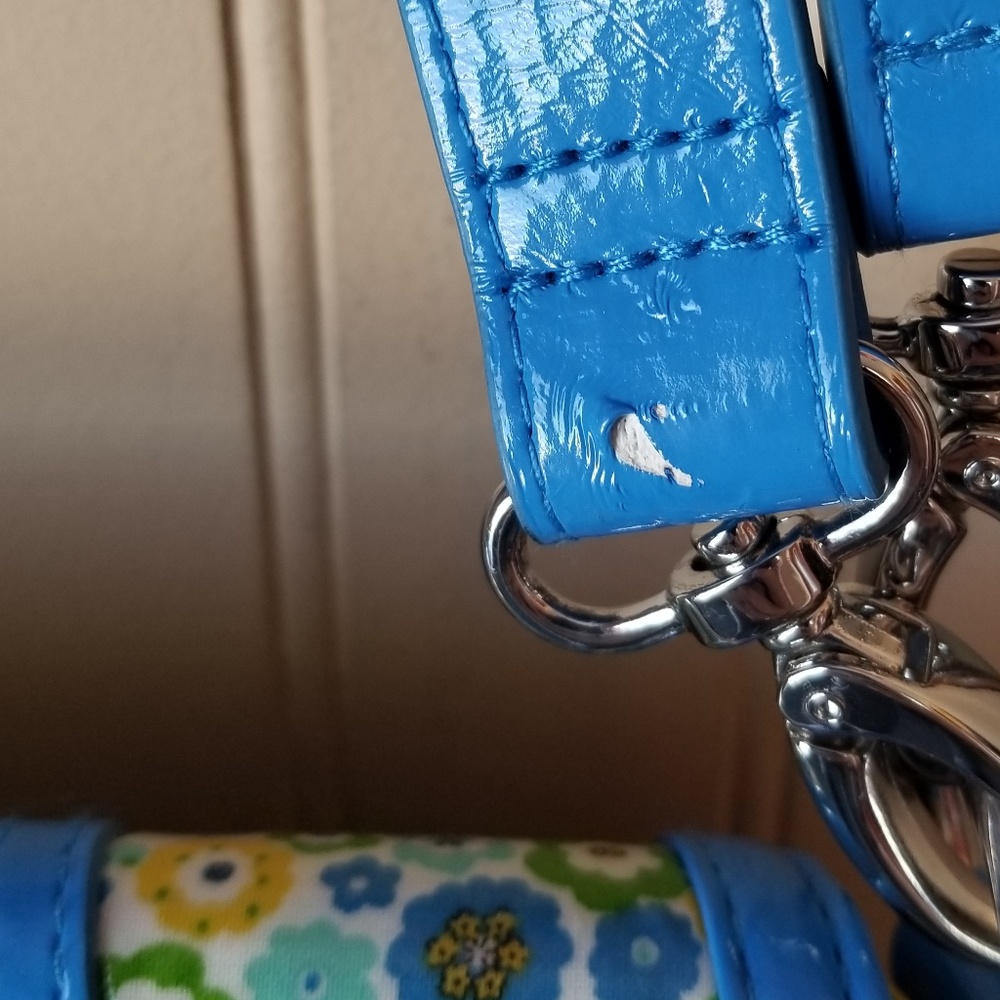 Vera Bradley Frill purse/bag blue green yellow - Picture 6 of 6